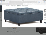 Coffee Table/Toy Storage/Ottoman