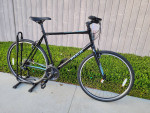 new 23" fuji absolute 2.1 black fitness hybrid bike xxl frame