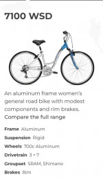 Women's Ladies Step Thru Aluminum Trek Hybrid/Comfort Bike Good Condition