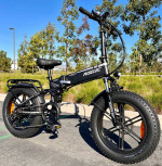 750/900 Watt Electric Folding Ebike Paselec, Full Suspension, 28mph