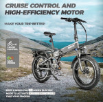 750/900 Watt Electric Folding Ebike Paselec, Full Suspension, 28mph