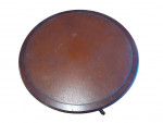Small 23" Round occasional table with leather insert