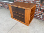 TEAK Entertainment TV Stand Coffee Console TABLE rolling Bar cart
