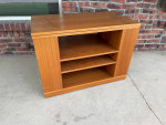 TEAK Entertainment TV Stand Coffee Console TABLE rolling Bar cart