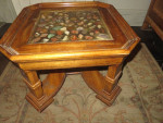 small end table for a rock hound polished stones