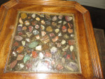 small end table for a rock hound polished stones