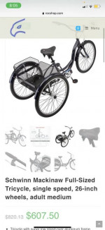 Schwinn Meridan 26 inch adult tri cycle