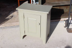 Green solid wood nightstand end table storage cabinet