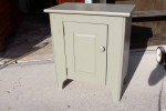 Green solid wood nightstand end table storage cabinet