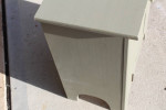 Green solid wood nightstand end table storage cabinet