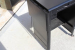 Retro antique type writter table tool work bench rolling cart