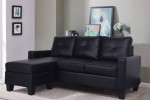 Contemporary black and white coffee table with 2 end tables