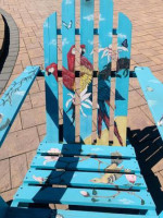 ETSY HANDPAINTED ADULT ROCKING CHAIR PLUS SIDE TABLE