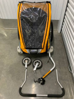 Double Thule Chariot Cabriolet Bike Trailer