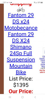 Mountain Bike 19 inches frame full suspension 29er