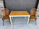 Solid Wood Kitchen Dining Table 2 Chairs
