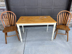 Solid Wood Kitchen Dining Table 2 Chairs