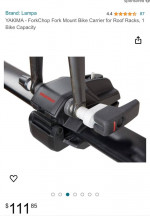 2- Yakima fork chop bike mount