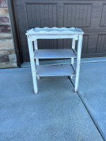 Solid Wood Vintage Accent Table Shelf