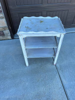 Solid Wood Vintage Accent Table Shelf