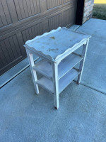 Solid Wood Vintage Accent Table Shelf
