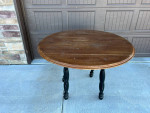 Solid Wood Drop Leaf Round Table