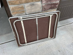 Vintage Lightweight Aluminum-edge Folding Table