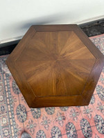 Vintage Gordon’s Fine Furniture Marble Brass Detail Coffee & Side Accent Table