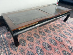 Vintage Gordon’s Fine Furniture Marble Brass Detail Coffee & Side Accent Table