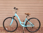 Women's Trek (Turquoise) Step Through  Comfortable Hybrid