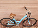 Women's Trek (Turquoise) Step Through  Comfortable Hybrid