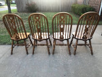 Clawfoot Oak Table & 4 Chairs