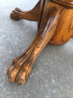 Clawfoot Oak Table & 4 Chairs