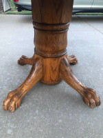 Clawfoot Oak Table & 4 Chairs