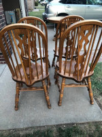 Clawfoot Oak Table & 4 Chairs