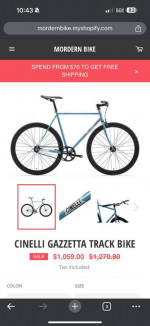 Cinelli Gazetta 50.5cm Teack Bike