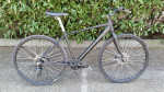 black infiniti gravel bike disc brakes / commuter 5'7"-6'