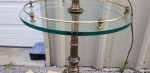 Stifel Solid Brass Floor Lamp w/Glass Table