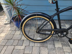 Men's Flat Black Beach Cruiser-As Is