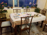 Antique Hand Made Dining Room Table and 8 Chairs