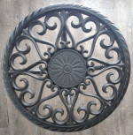 MCM BLACK EPOXY RESIN ROUND TABLE