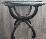 MCM BLACK EPOXY RESIN ROUND TABLE