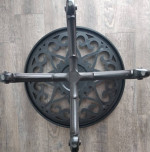 MCM BLACK EPOXY RESIN ROUND TABLE