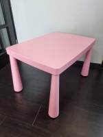 Ikea Mammut table and 2 chairs in Pink for kids/children