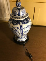 Vintage Ginger jar / asian influence table lamp by Warren Kessler A171