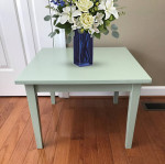 Light Green Square Side Table
