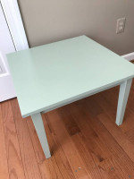 Light Green Square Side Table