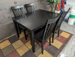 Dining Kitchen Table 4 Chairs, Solid Wood, Very Sturdy!!