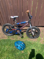 Mongoose racer X bicycle with helmet ,16 inch bike