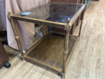 Two Tiered Glass Top Side Table